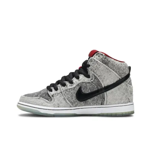 Nike Dunk SB SALT Stain High Топ Скейтборд Кроссовки Мужские Серый Черный