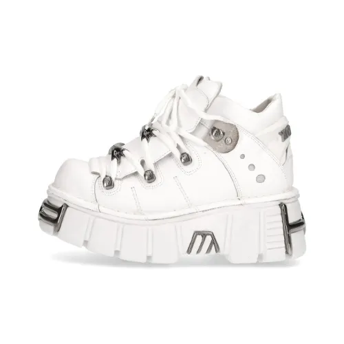 NEW ROCK Металлик MID Топ Повседневная обувь Унисекс Белый