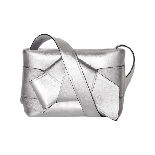 Acne Studios Lambskin One Shoulder Crossbody Clutch Women's Silver