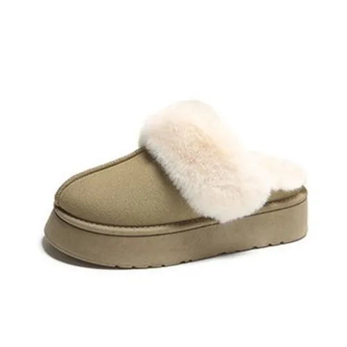 Тапочки для дома с принтом персика женские