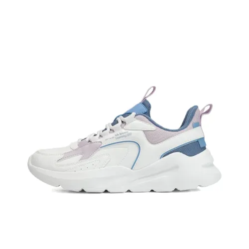 Erke Low Топ Беговые кроссовки Женские Белый Фиолетовый Синий