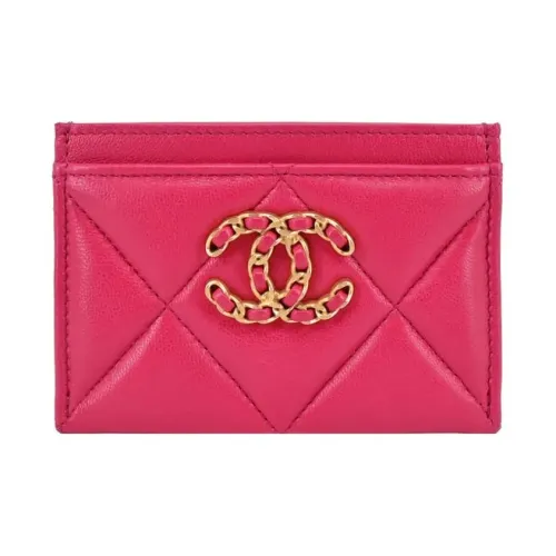 CHANEL 19Bag Овечья кожа Держатель для карт Держатель для карт Женский Персиково-розовый