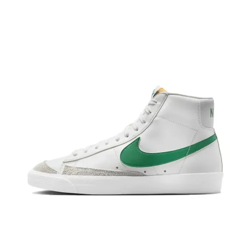Nike Blazer Аbrasion Resistant Дышащий MID Скейтбординг Кроссовки Мужские Белый Зеленый