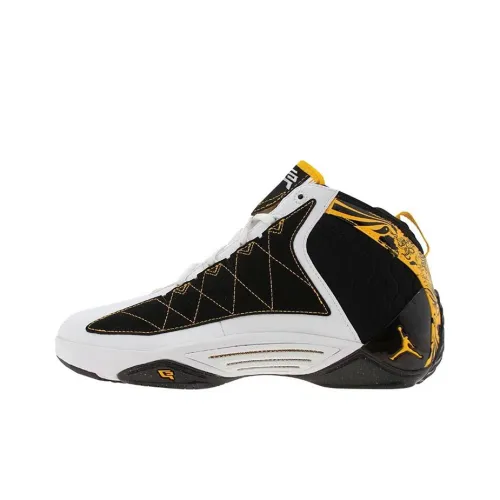 Jordan CP3 2 Амортизаторы Slip-Resistant Дышащие Высокие Баскетбольные Кроссовки Унисекс Белый Желтый