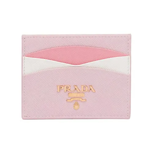 PRADA Saffiano кожаный держатель для карт женский розовый