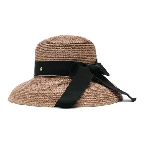 HELEN KAMINSKI Raffia Neoprene Bucket Hats Women's Brown