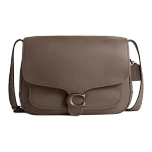 COACH Телячья кожа Курьерская сумка Сумка через плечо Большая Мужская Темно-умбровая