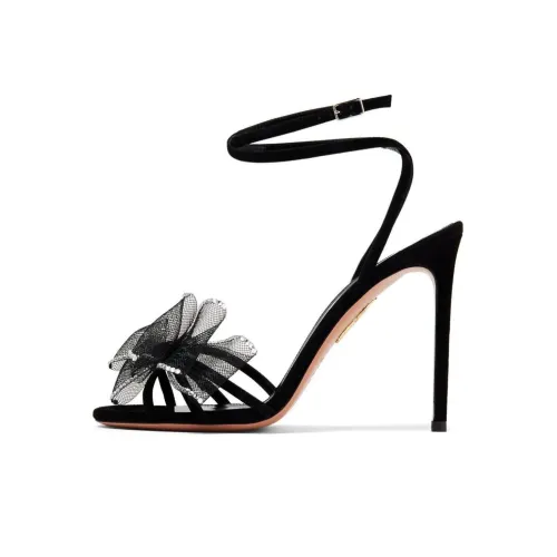 AQUAZZURA One Ремешок Сандалии 10,5 см Женские Черные
