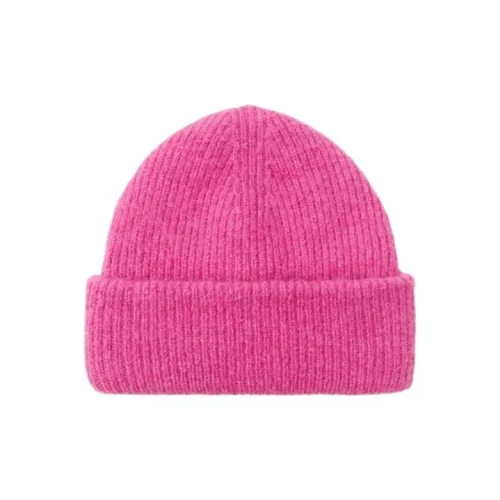 ZARA Collaboration Акрил Polyester Wool Polyamide Elastane Beanies Unisex Pink Red