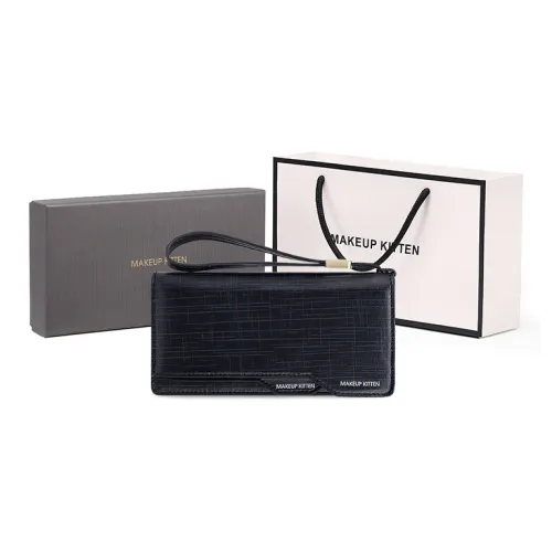 MAKEUP KITTEN Клатч из коровьей кожи кошелек для монет стандартный унисекс черный