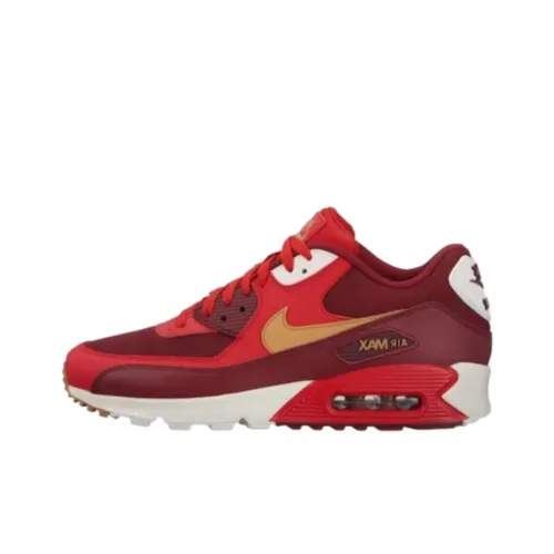 Nike Air Max 90 Амортизация Износостойкий Низкий Топ Air Cushion Мужской Красный