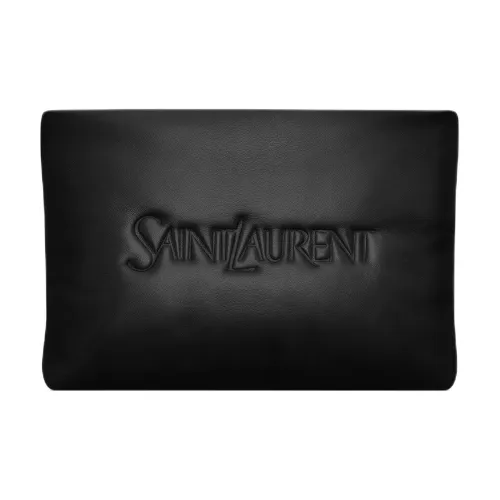 SAINT LAURENT Lambskin Clutch Small Men's Black