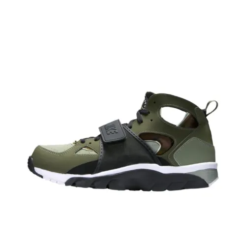 Nike Air Trainer Huarache Устойчивый к истиранию Дышащий MID Топ Винтажные баскетбольные кроссовки Мужской Зеленый