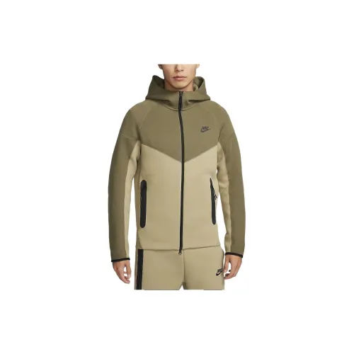 Nike Sportswear Tech Fleece Оливково-зеленый Мужские Толстовки