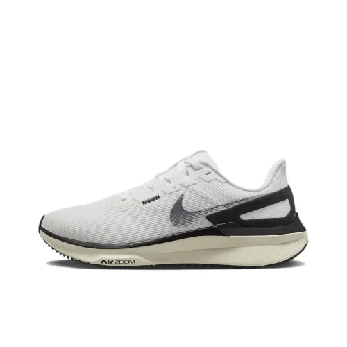 Nike Zoom Structure 25 Low Топ Повседневный Бег на длинные дистанции Для городского коммутирования Беговые кроссовки Женские Белый Черный