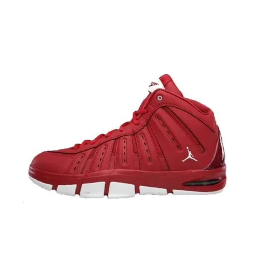 Jordan Melo M7 Амортизация Износостойкий MID Топ Баскетбольные кроссовки Унисекс Красный