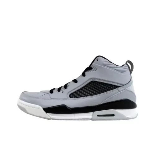 Jordan Flight Slip-Resistant MID Топ Винтажные Баскетбольные Кроссовки Мужские Серые