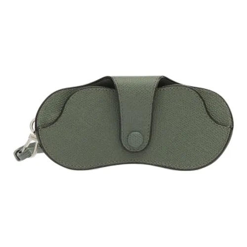 Valextra Millepunte Телячья кожа Чехол для очков Мини Женские Мускус Зеленый