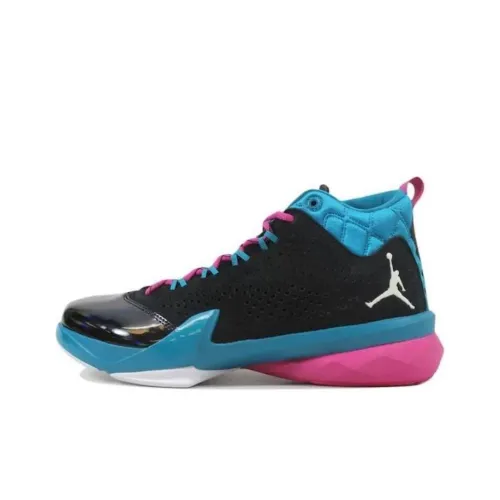 Jordan Flight Time 14,5 Амортизация Износостойкий MID Топ Винтажные баскетбольные кроссовки Мужской Чёрно-синий