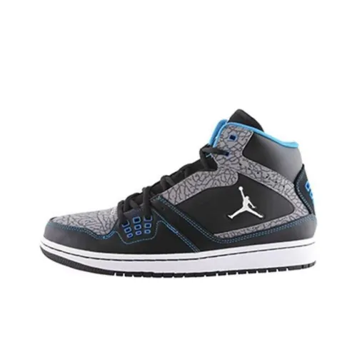 Jordan 1 Pilot Slip-Resistant MID Top Vintage Баскетбольные Кроссовки Мужские Черные Синие