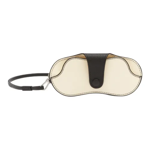 Valextra Millepunte Телячья кожа Чехол для очков Женские Черный Белый