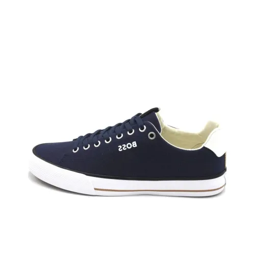 Hugo Boss Low-Top Canvas Shoes Blue Men's