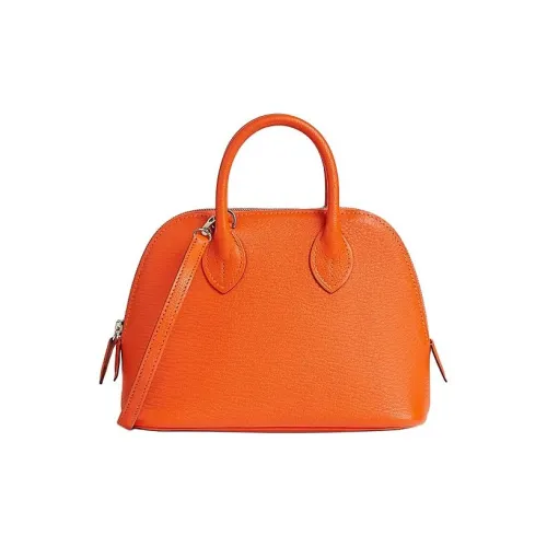 HERMES Bolide Mysore Шевро Сумка для боулинга Сумка Сумка через плечо Сумка через плечо Мини Женская 0X Алюминиевая Апельсин