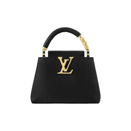 LOUIS VUITTON Capucines Кожа Капусин Через плечо Сумка Тоут На одно плечо Мини Женская Черная