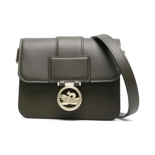 LONGCHAMP Коробка TROT Телячья кожа Квадратная сумка Сумка через плечо Маленькая Женская Оливково-зеленая