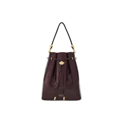 Ferragamo Телячья кожа с замшей ведрообразные сумки сумки через плечо сумка на плечо женская темно-красный