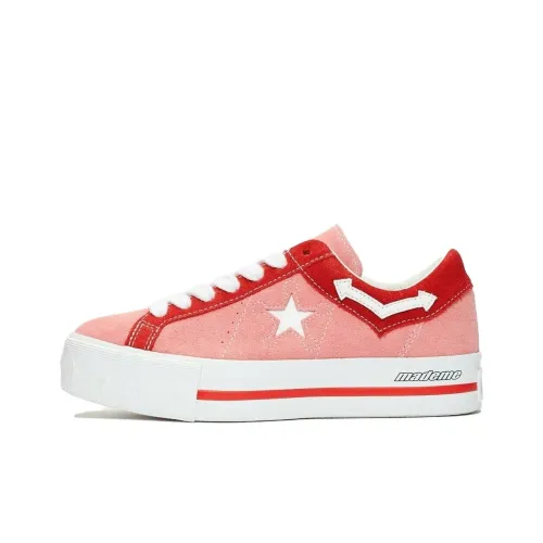Конверс ONE STAR противоскользящие устойчивые к истиранию низкий топ кроссовки для скейтбординга женские розовые