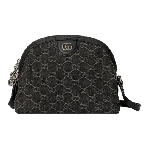 GUCCI Ophidia Denim Crossbody Bag Shoulder Bag Women's Black Gray GUCCI Ophidia Деним Сумка через плечо Сумка на плечо Женская Черный и Серый