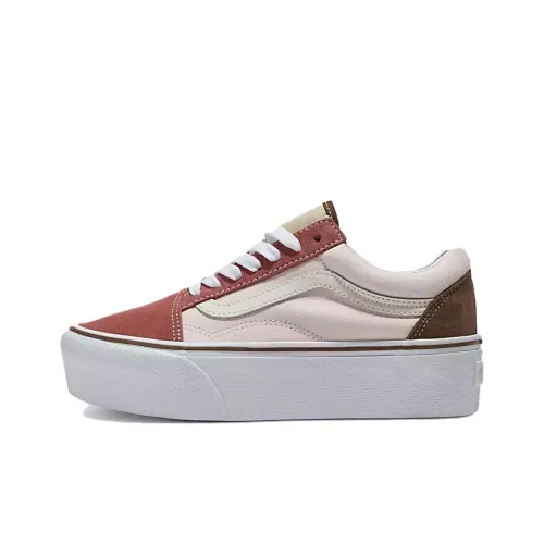 Vans Old Skool Collection Stackform Low Скейтборд Кроссовки Унисекс Белый Красный