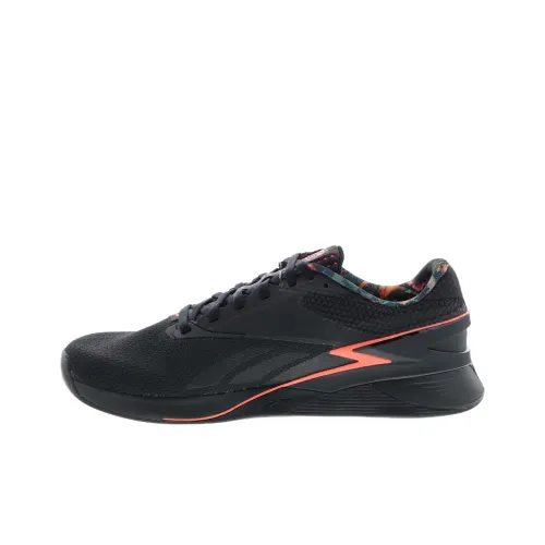 Reebok Nano X3 Low Топ Тренировочные Беговые Кроссовки Унисекс Черный Оранжевый