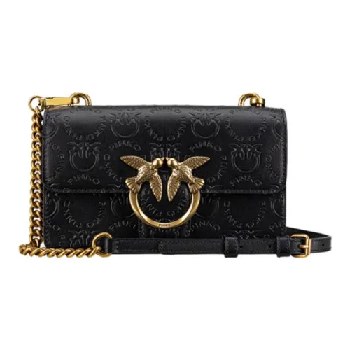 PINKO Кожа Коровья кожа Сумка через плечо Маленькая Женская Черная