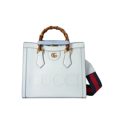 GUCCI Diana Кожа Тоут Сумка Сумка для покупок Сумка через плечо Сумка Маленькая Женская Светло-синяя