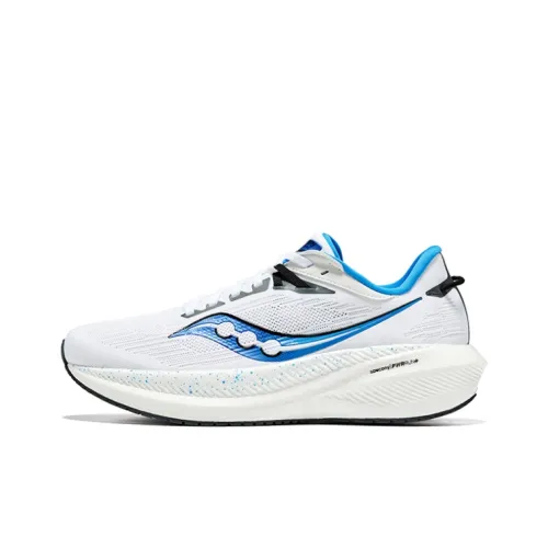 Saucony Triumph Victory 21 Устойчивый к истиранию Низкий Топ Повседневная Обувь для Тренировок и Бег на длинные дистанции Мужская Белая и Синяя