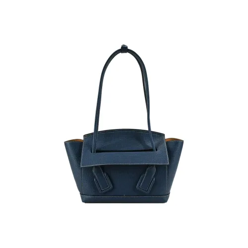 Bottega Veneta Arco Коровья кожа Тоут Сумка Сумка для покупок Сумка на плечо Сумка Маленькая Женская Морской синий