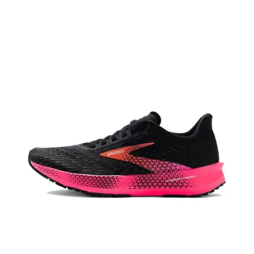Brooks Hyperion Tempo Slip-resistant Abrasion-resistant Low Top Беговые кроссовки Женские Черный Розовый