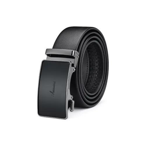 AUGTARLION Ремни из коровьей кожи Мужской Черный 3,5 см