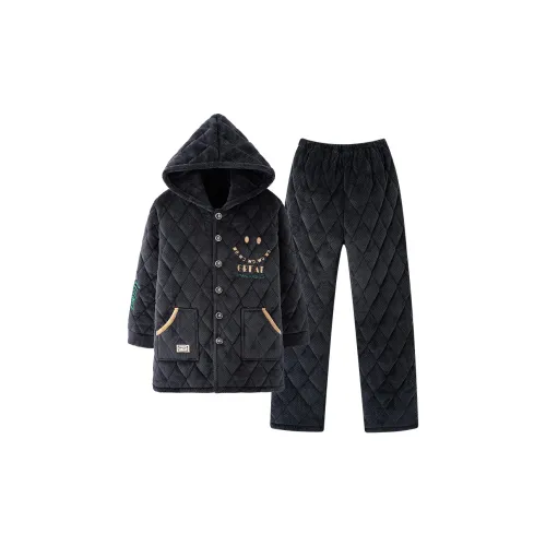 REDU Темно-синий Синий Мужской Пижамный Комплект