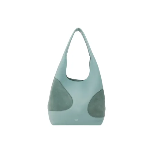 Ferragamo Телячья кожа с замшей сумка-хобо сумка сумка через плечо женская озерно-голубой