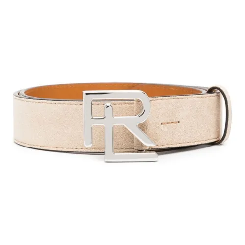 Polo Ralph Lauren Логотип Emblem Плавная пряжка Кожаные ремни Женские Экрю