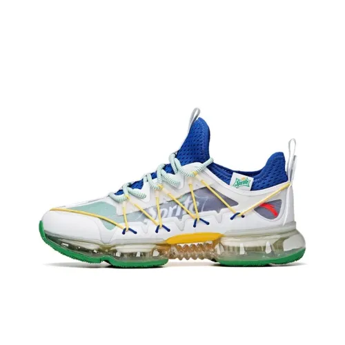 ANTA Низкий Топ Беговые Кроссовки Мужские Белый Синий Зеленый