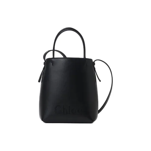 Chloe Коровья кожа Портативная сумка через плечо сумка на плечо обычная женская черная