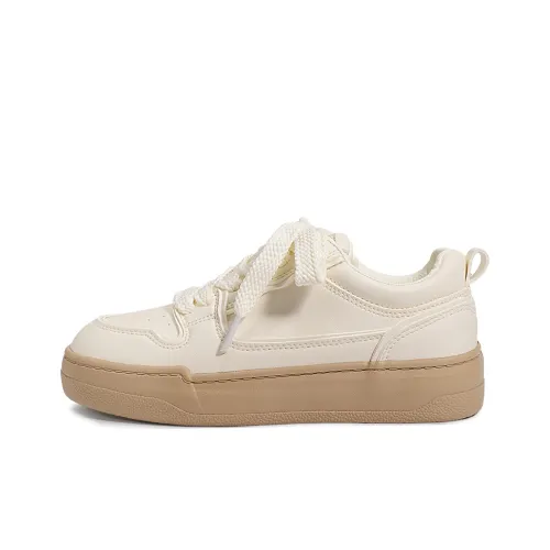 Shen Linsen Низкие кроссовки для скейтбординга женские Бежевый хаки