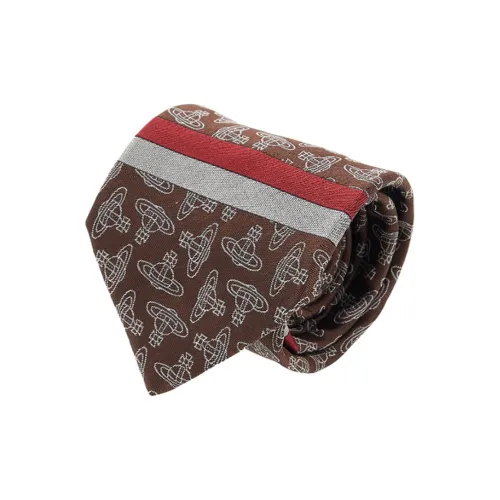 Vivienne Westwood Шелковые галстуки Мужской Коричневый