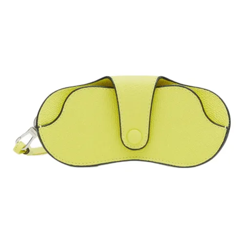 Valextra Millepunte Телячья кожа Чехол для очков Женские Цитрин Желтый