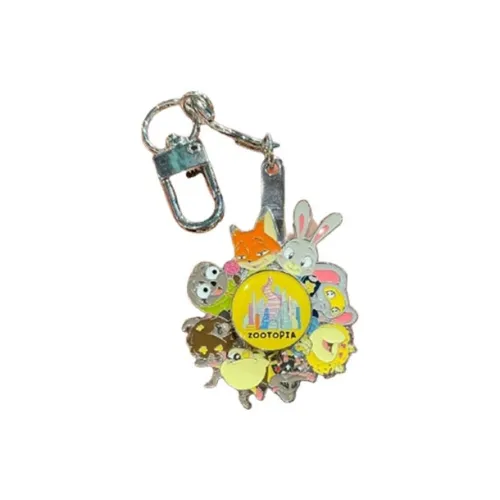 Disney Ник Джуди Молния Офицер Бенджамин Зверополис Персонаж Вращающееся Кольцо для ключей Подвески аниме-тематики
