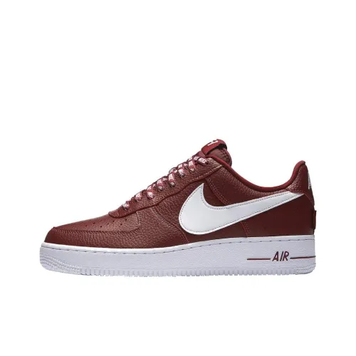 Nike Air Force 1 Low Топ Скейтборд Кроссовки Мужские Бордовый Белый